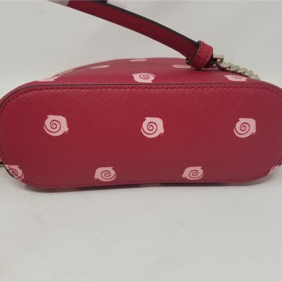 Kate Spade NEW Red Multi Dome Crossbody Chain and Leather Zipper Closer Purse - Picture 6 of 16